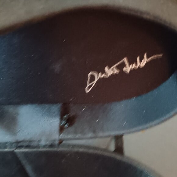 Women's Black  Bucket Bag with Purple Fabric Flowers on Top - Picture 6 of 14